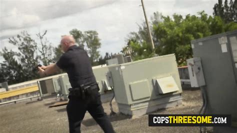 Outdoors Amateur Interracial Threesome With Busty Milf Cops