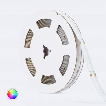 5m 24V DC RGBW COB LED Strip 420LED M CRI90 12mm Wide Cut At Every 5cm