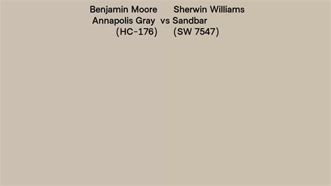 Benjamin Moore Annapolis Gray Hc Vs Sherwin Williams Sandbar Sw