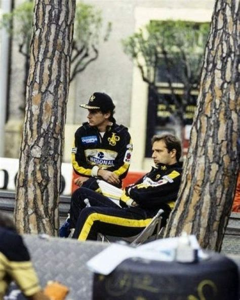 Elio De Angelis And Team Mate Ayrton Senna Grand Prix De Monaco 1985