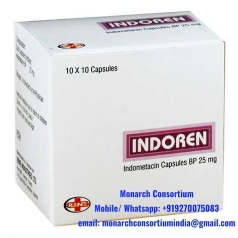 Indomethacin 75 Mg SR Capsule At Rs 200 Stripe Indomethacin Capsules