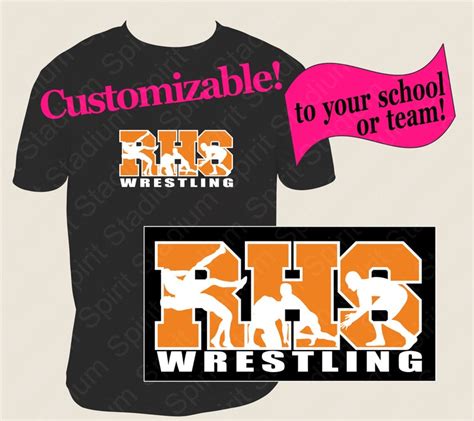 Wrestling Shirt Team School Mascot Custom Spirit T-shirt - Etsy