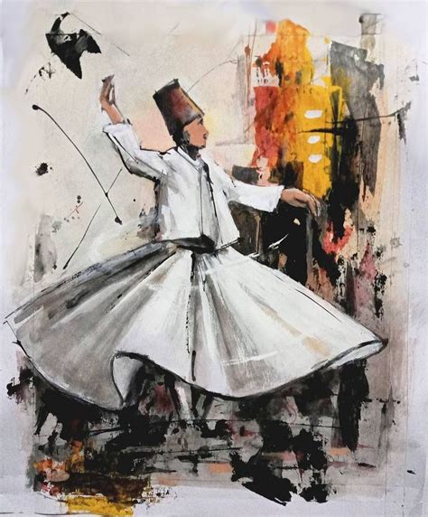 Sufi Dance 001 Painting By Edy Santoso Saatchi Art In 2024 Dance