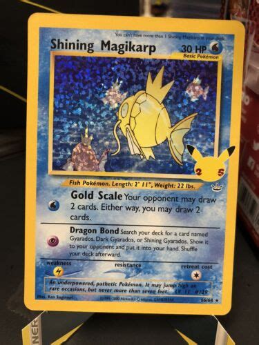 Shining Magikarp 25th Anniversary Celebrations Pokemon Card 66 64 EBay