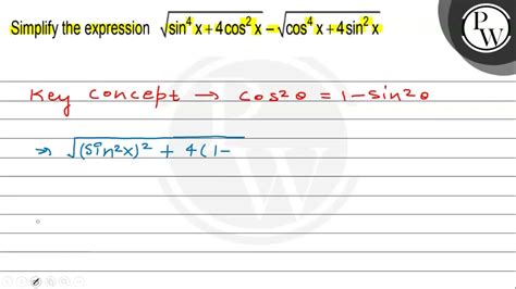 Simplify The Expression Sqrt Sin X Cos X Sqrt