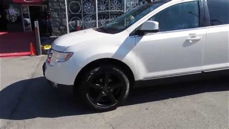 Hillyard Rim Lions 2008 Ford Edge White With Custom 20 Inch Matte Black Rims Concave Youtube