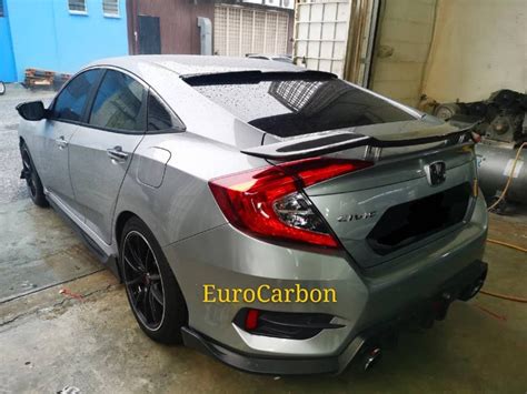 Honda Civic Fc Universal Rowen Carbon Fibre Cf Spoiler Gt Wing Auto Accessories On Carousell