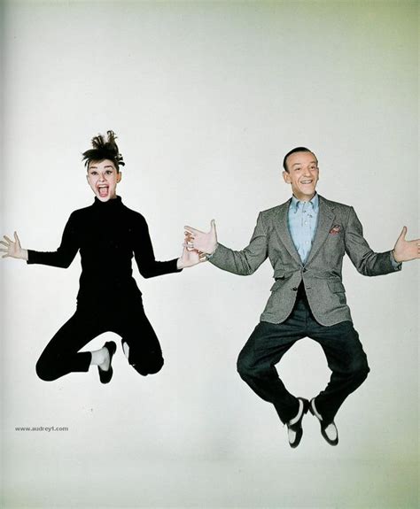 Audrey Hepburn And Fred Astaire In A Photo Promoting Funny Face In