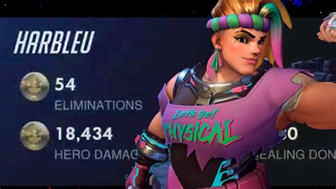 54 Elims Harbleu Insane Zarya Gameplay Overwatch Season 26 Top 500