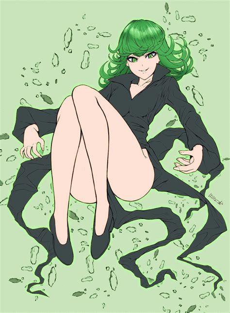 Tornado Of Lewd One Punch Man Know Your Meme Green Hair Green Eyes Tatsumaki One Punch Man