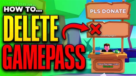 How To Delete A Gamepass In Pls Donate 2025 YouTube