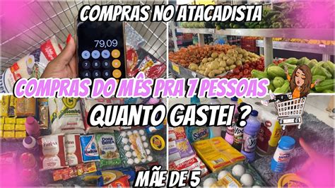 Compras do mês pra 7 pessoas compras no atacadista será que