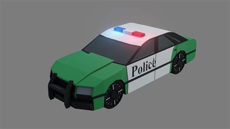 3D Model Police Car Low Poly TurboSquid 1950060