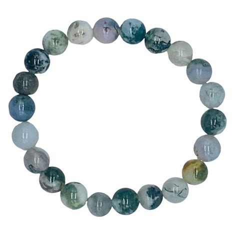 Moss Agate Bracelet 8 Mm The Ancient Sage Metaphysical Store