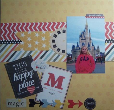 Cinderellas Castle Disney Scrapbook Layout Simple Stories Say Cheese