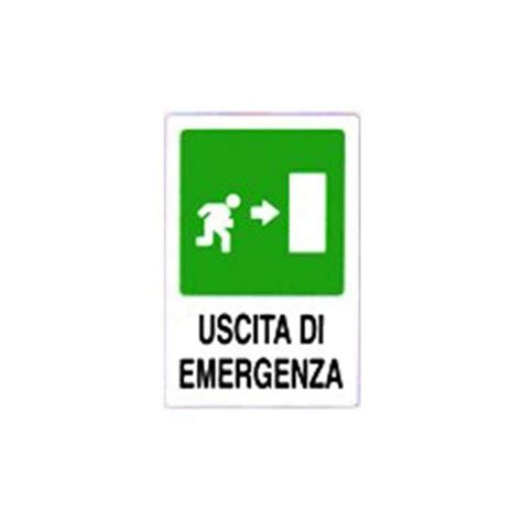 Cartello Uscita Di Emergenza A Destra