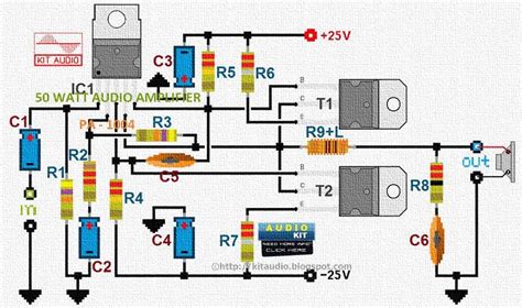 50 Watt Amplifier Circuit Diagram