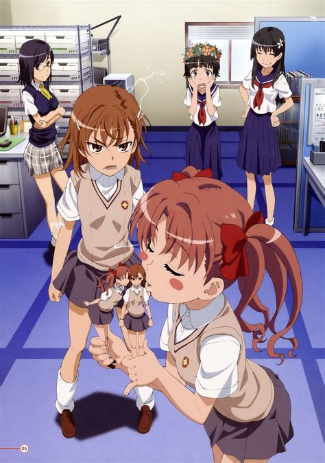 Misaka Mikoto Shirai Kuroko Saten Ruiko Uiharu Kazari And Konori