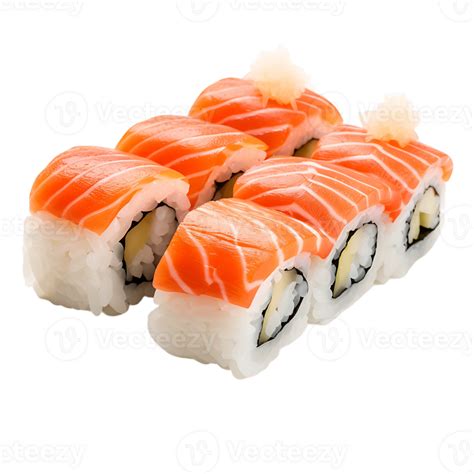 Culinary Perfection Salmon Nigiri with No Background 45354512 PNG