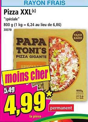 Promo Pizza Xxl Chez Norma Icatalogue Fr