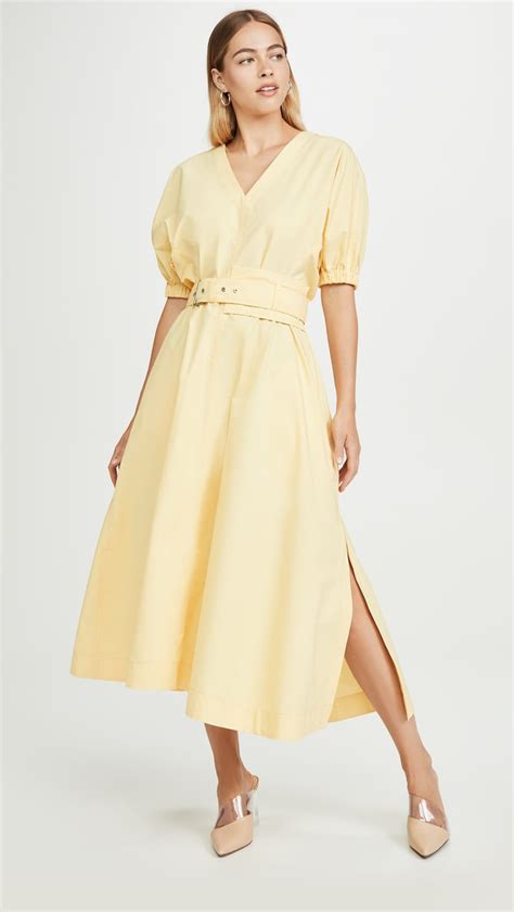 3 1 Phillip Lim Puff Sleeve Belted Dress Best Dresses With Slits