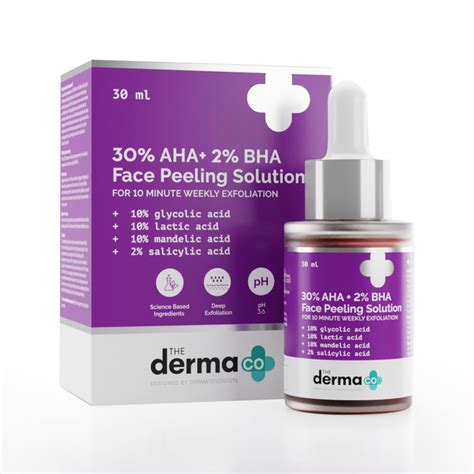 Buy The Derma Co30 Aha 2 Bha Peeling Solution 30 Ml Online Purplle