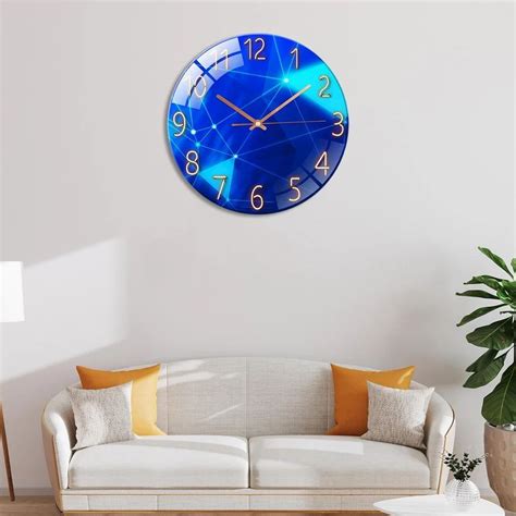 30cm Quartz Silent Wall Hanging Clock For Living Room Geometry At Rs