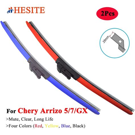 HESITE Colorful Windshield Wiper Blades For CHERY Arrizo 5 7 GX Saloon