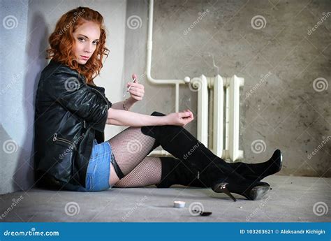 Girl Standing Against The Wall Stock Image Image Of Legs Fashion