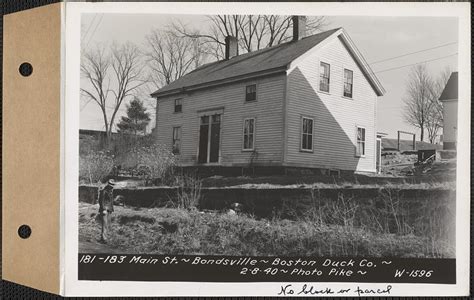 181 183 Main Street Tenements Boston Duck Co Bondsville Palmer Mass Feb 8 1940 No