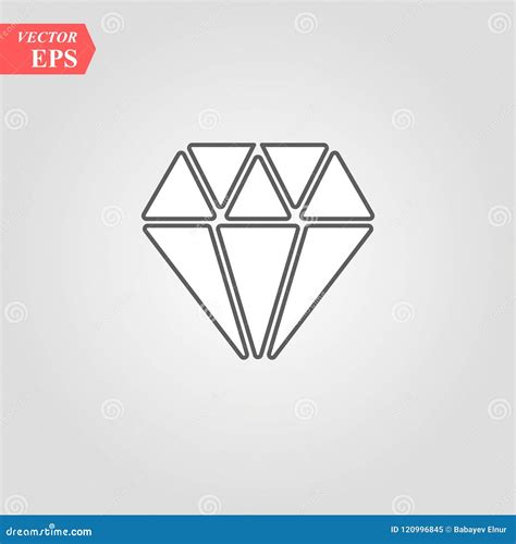 Diamond Line Icon Outline Vector Sign Linear Style Pictogram Isolated