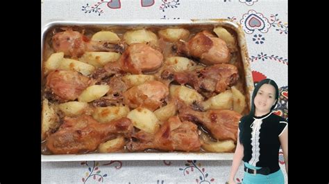 Coxas De Frango Assada Na Maionese Com Batatas Youtube