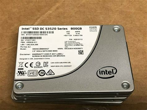 Intel Dc S Series Gb Mlc Sata Gb S Inch Ssd Ssdsc Bb G