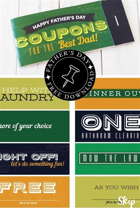 A Printable Fathers Day Coupon Book Will Be A Much Appreciated Gift