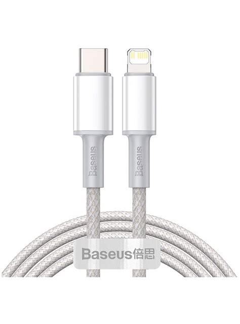 Baseus H J T Thed Flettet Kabel Hvid M Usb C Til Lightning W Pd