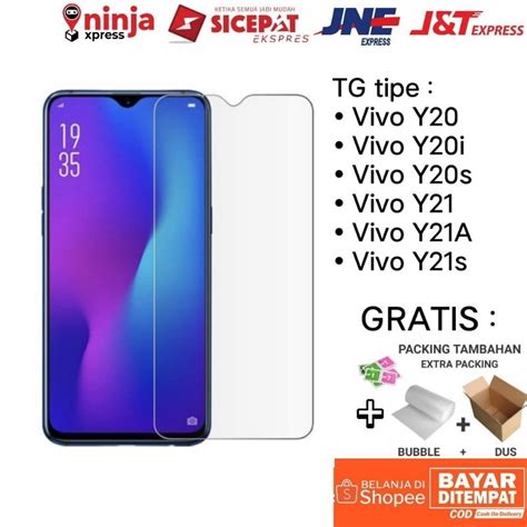 Jual Tempered Glass Tg Kaca Bening Anti Gores VIVO Y20 Y20i Y20s Y21