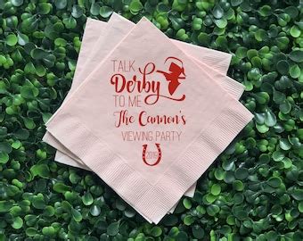 Talk Derby To Me Napkins Etsy