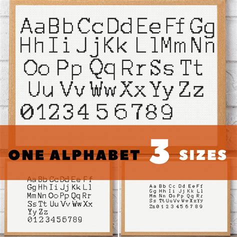 Cross Stitch Alphabet and Numbers, Cross Stitch Letters Block, One Font ...