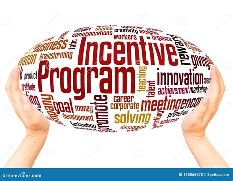 Incentive Program Word Cloud Hand Sphere Concept Stock Illustration