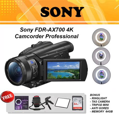 Jual Handycam Sony Fdr Ax K Camcorder Professional Grs Resmi