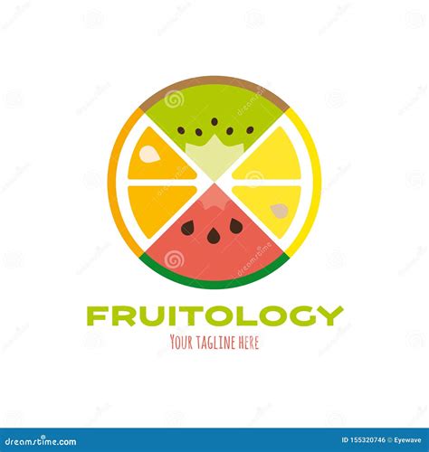 Logoschablone Der Frischen Frucht Vektor Abbildung Illustration Von