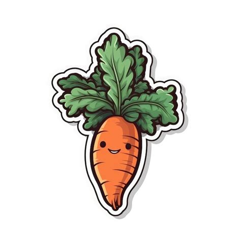 Premium Ai Image Carrot Sticker Isolate Ai Generated