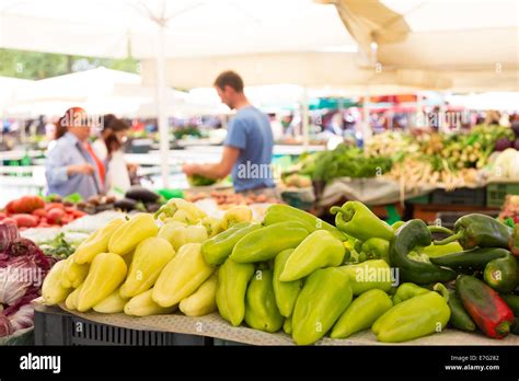 Vegetable Market Stall Stock Photo Alamy