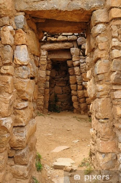 Papier Peint Ruines Inca Isla Del Sol Lac Titicaca En Bolivie