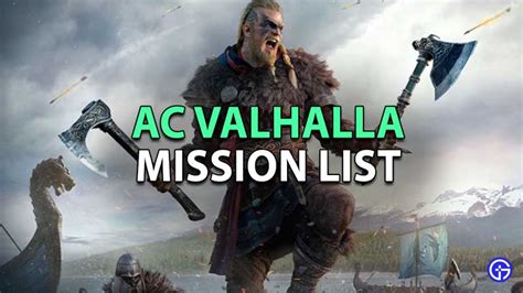 Ac Valhalla Mission List All Main Missions Quests And Locations