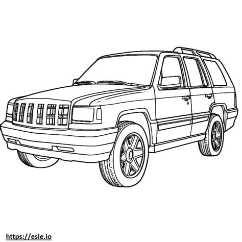 Jeep Grand Cherokee 4wd 2024 Coloring Page