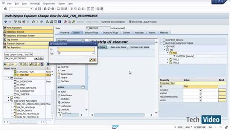 Sap Abap Web Dynpro Complete Step By Step Scenario Tabstrip Youtube