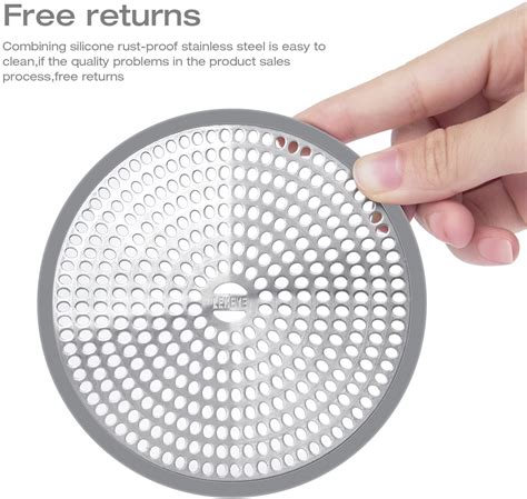 Lekeye Bathroom Shower Drain Hair Catcher And Strainer Stainless Steel