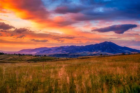 Bridger Sunset Country Sunset Big Sky Country Mountain Sunset