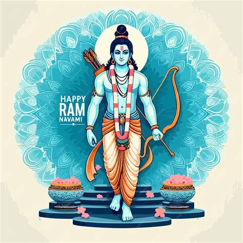 Premium Vector Lord Shri Ram Vector Illustration Ram Navami Special Indian Festival God